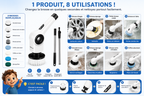brosse de nettoyage électrique rotative multifonction 8 en 1