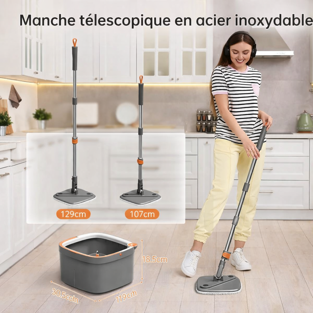 Serpillère  : NETTOYEZ PLUS VITE ET PLUS PROPREMENT !
