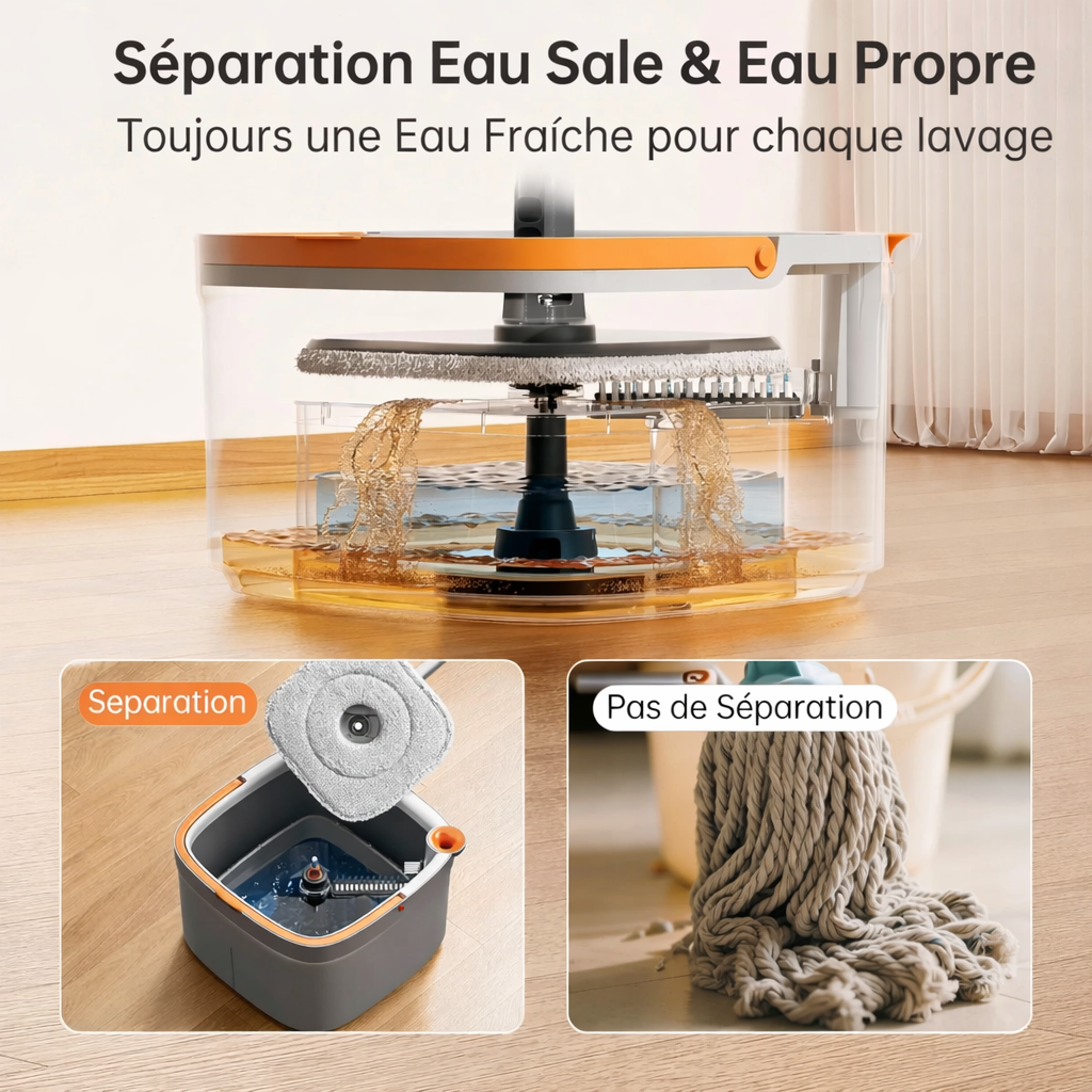 Serpillère  : NETTOYEZ PLUS VITE ET PLUS PROPREMENT !