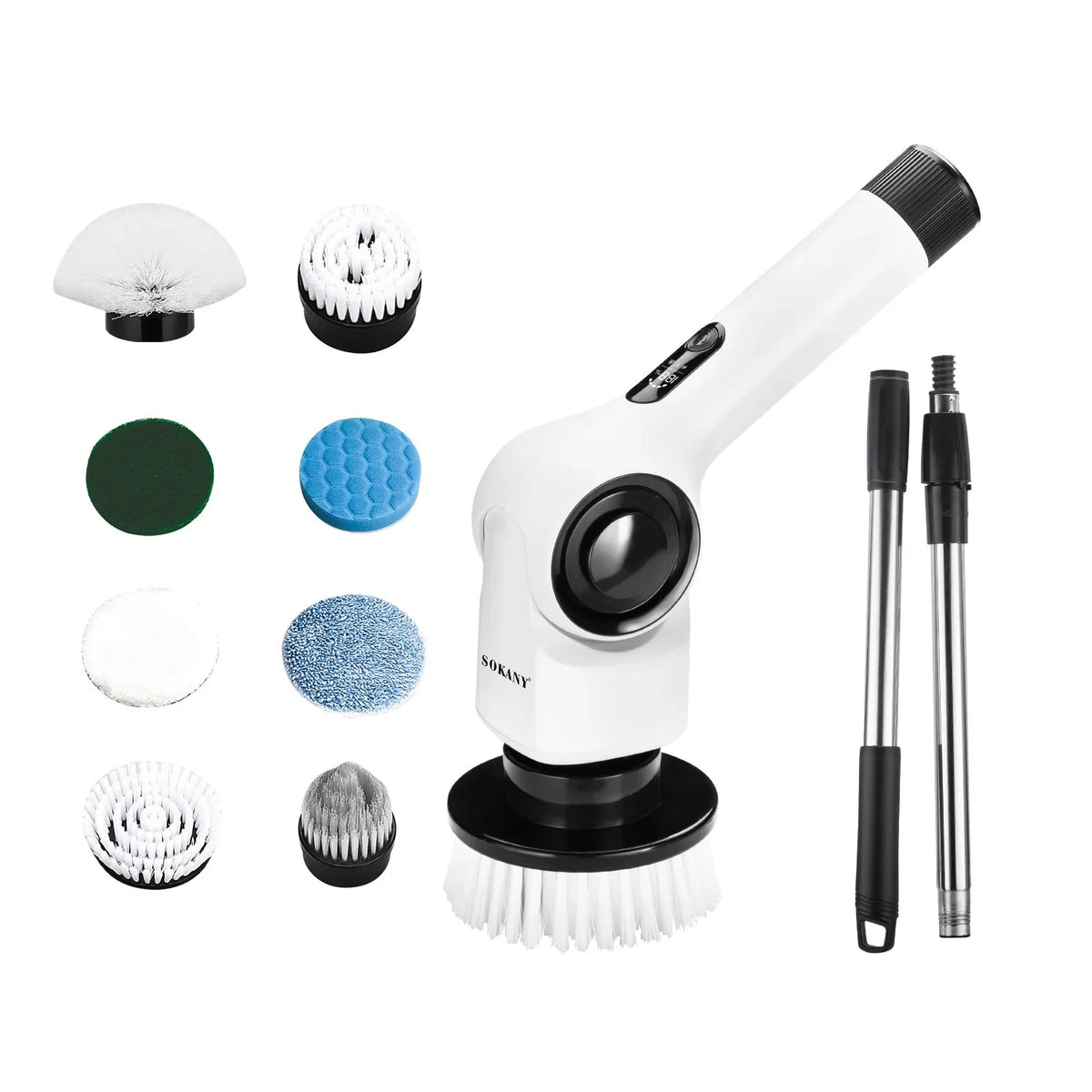 brosse de nettoyage électrique rotative multifonction 8 en 1