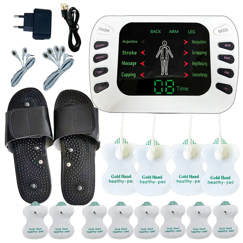Appareil de Physiothérapie EMS avec Chaussons Thérapeutiques – Soulage les Douleurs, Détend les Muscles et Stimule la Circulation