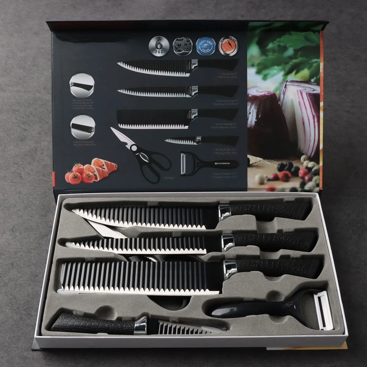 Ensemble de Couteaux Premium 6 Pièces
