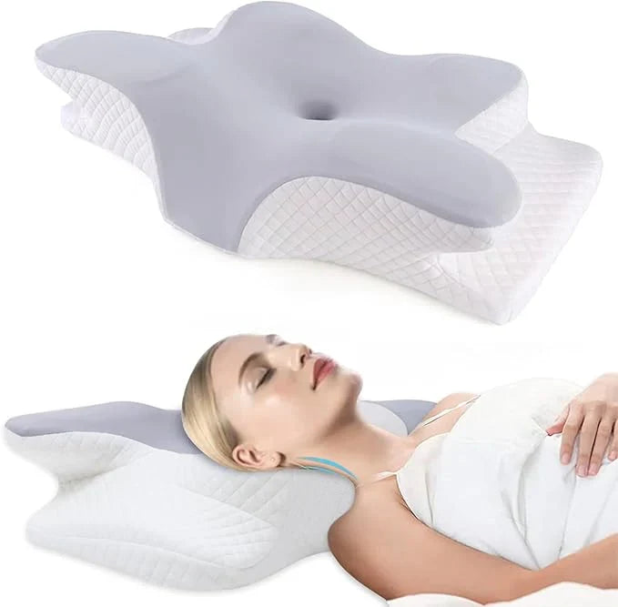 Oreiller Cervical Orthopédique en Mousse à Mémoire de Forme – Soutien Cou & Épaules